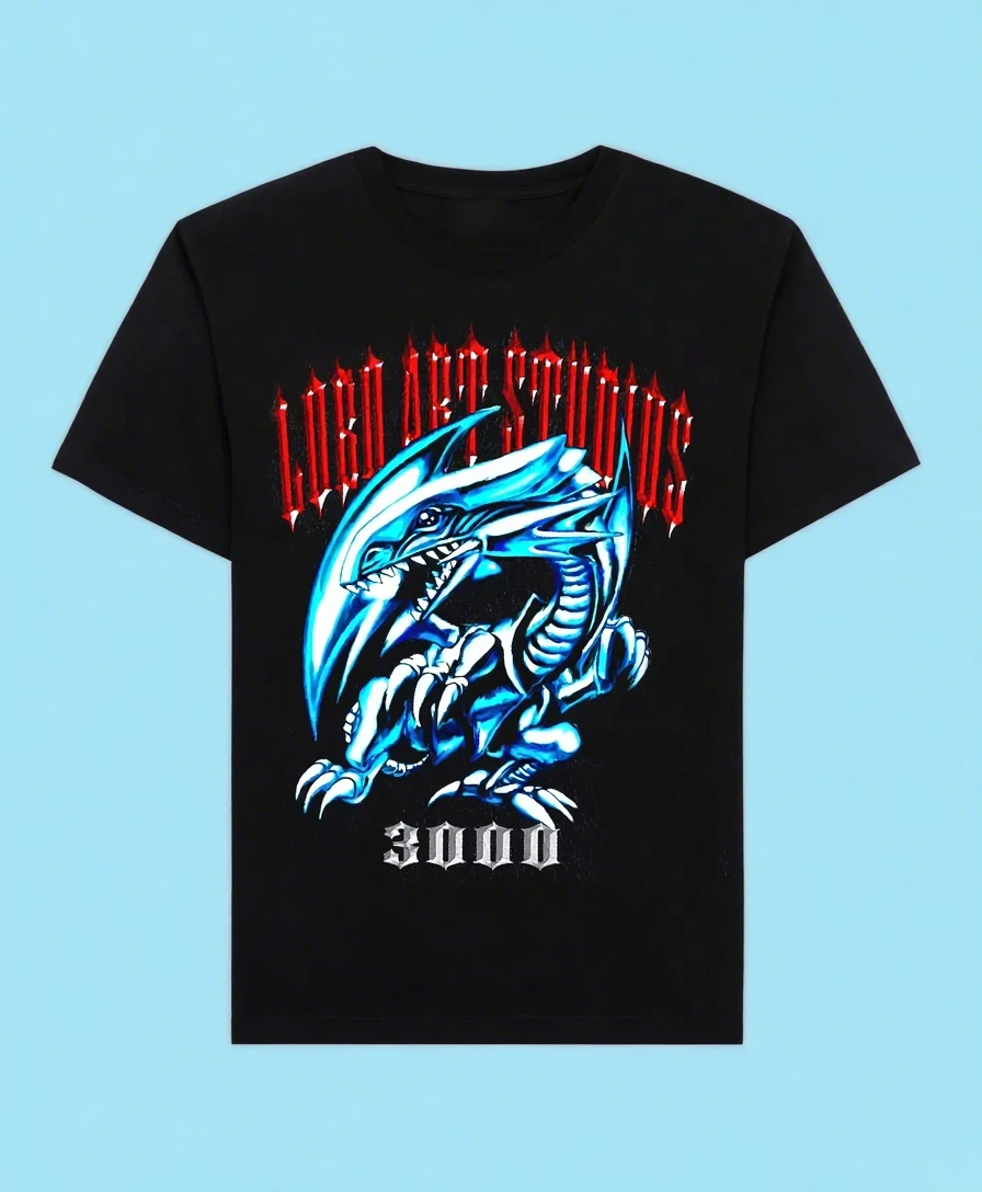 

New Green-eyed White Dragon Pattern T-shirts Y2k Anime Yu-Gi-Oh Men Streetwear Man Designer Clothing T-shirt Graphic Cotton Y2k