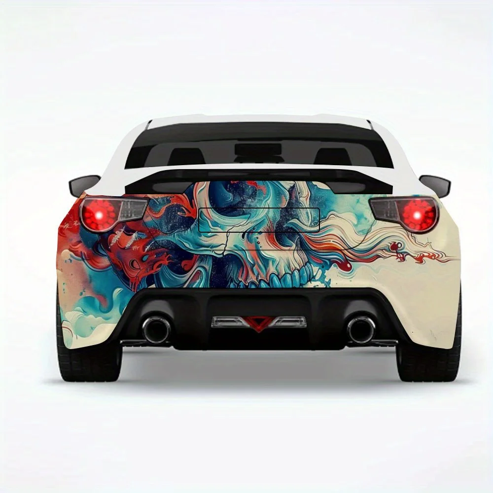 

Vivid_Skull_Art автомобильная наклейка-виниловая наклейка на заднюю часть автомобиля, водонепроницаемые самоклеящиеся виниловые наклейки для хвоста и бампера автомобиля, Decorat