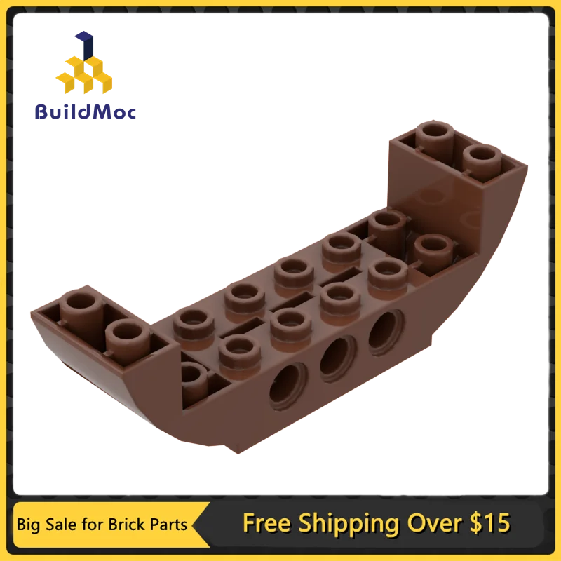 1Pc MOC Parts 11301 Slope Curved 2 x 8 x 2 Inverted Double Compatible Bricks DIY Assmble Building Blocks Particle Kid Toy Gift