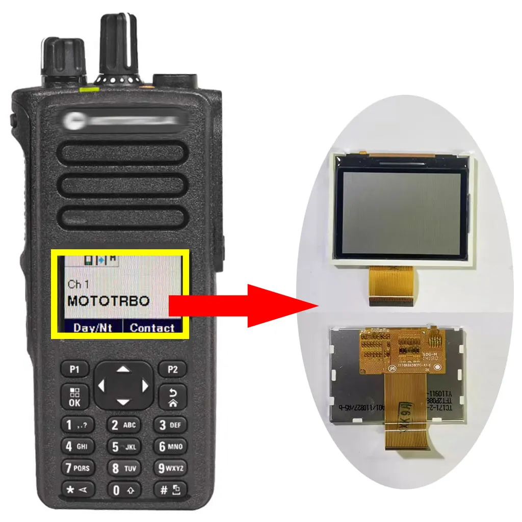 72012010004 Color Display Module for MOTOROLA DGP8550e/DP4801/ DP4800 XPR7550/ xir p8668 /GP338D/ p8668i
