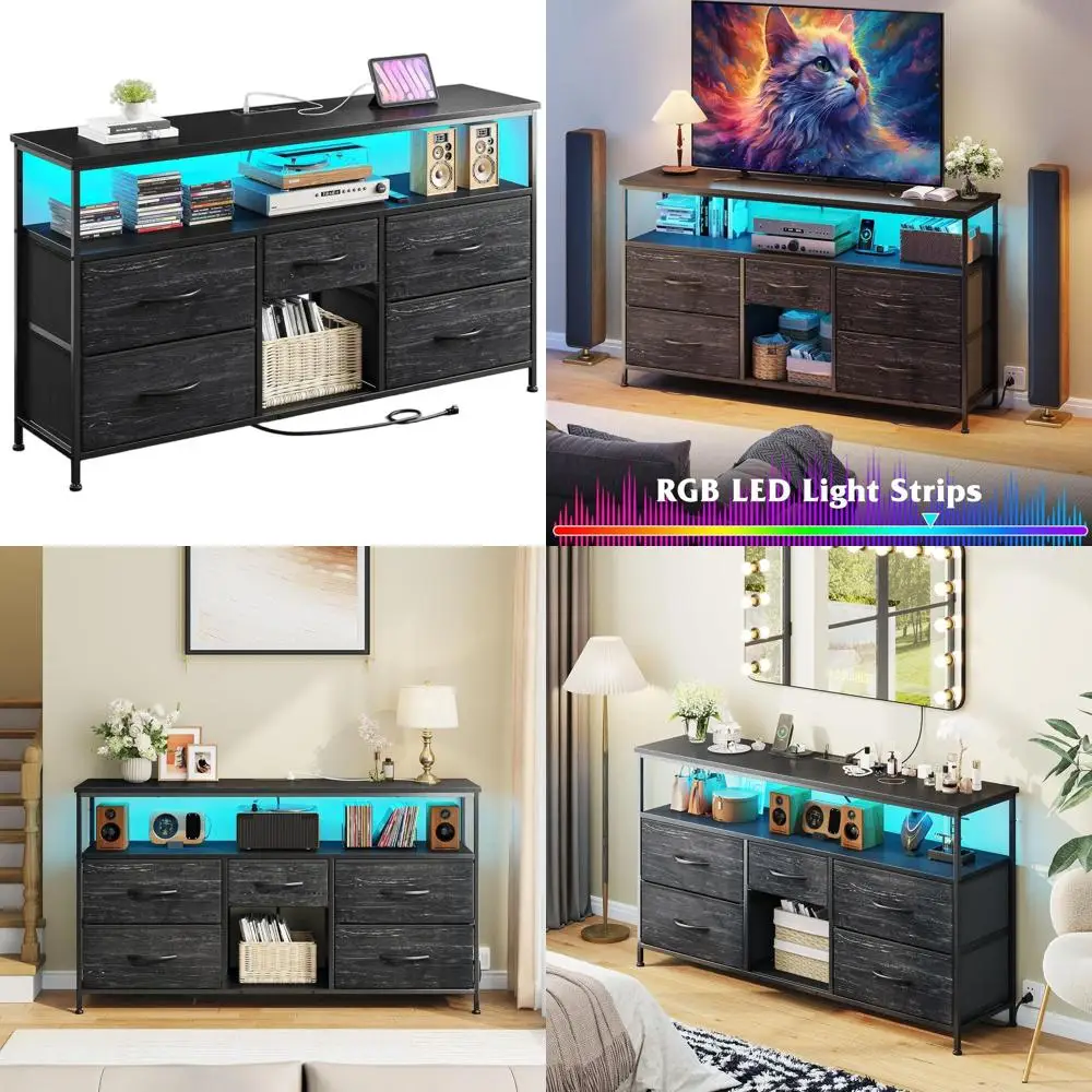 Led-Lit Tv Stand Wi…