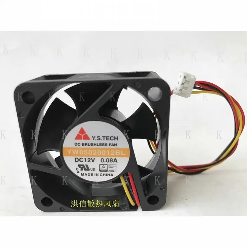 C  FOR Y.S.TECH YW05020012BL DC12V 0.08A 50*50*20MM 3-Pin Axial Cooling Fan