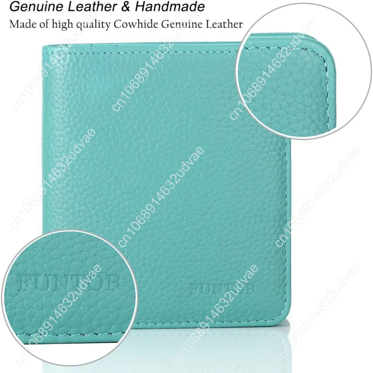 FUNTOR Small Wallets for Women, Ladies Small Compact Bifold Pocket RFID Blocking Genuine Leather Wallet for Women