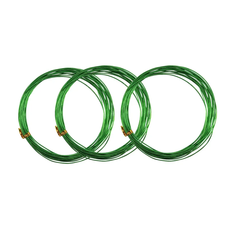 

YWDZ-27 Rolls Bonsai Wires Anodized Aluminum Bonsai Training Wire With 3 Sizes (1.0 Mm,1.5 Mm,2.0 Mm),Total 147 Feet (Green)