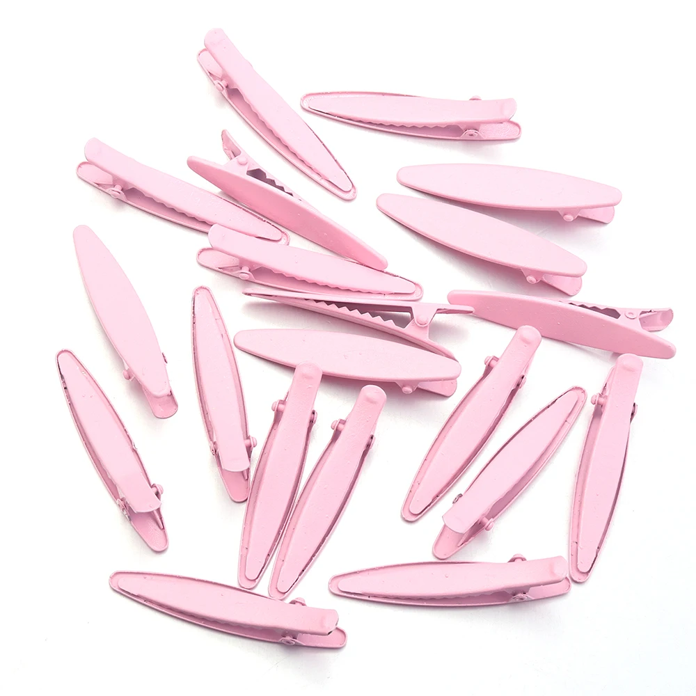 20 stücke Metall Haar Clips Bunte 6 cm Oval Geometrische Haarnadel Haar Seite Clips Entenschnabel Clip Barrettes Für Frauen haar Zubehör – Detail 8