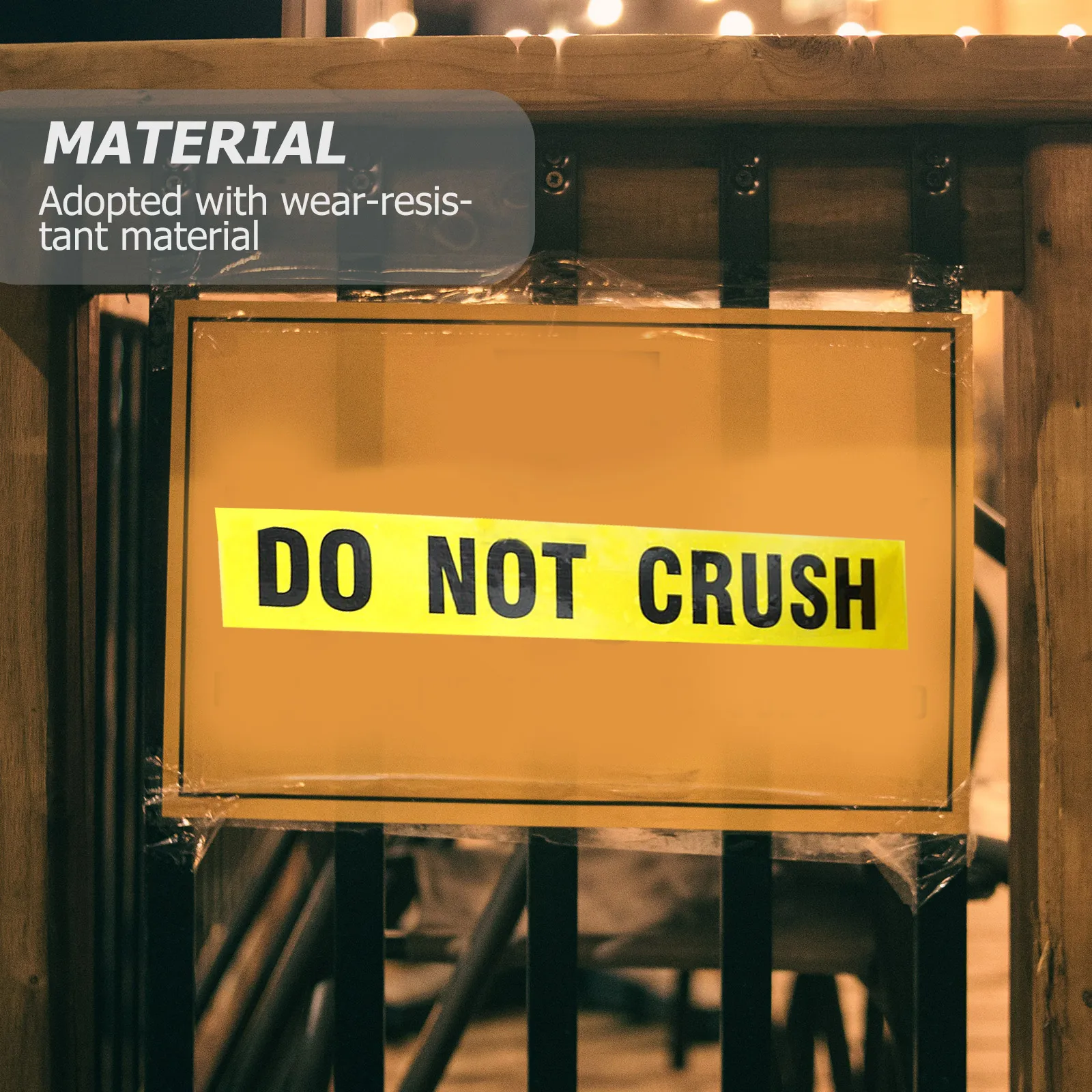 

Bright Yellow Warning for Shipping Box Safety Barrier Adhesive Sign Home Wall Floor Decoration Do Not Crush Tape Roll Floor