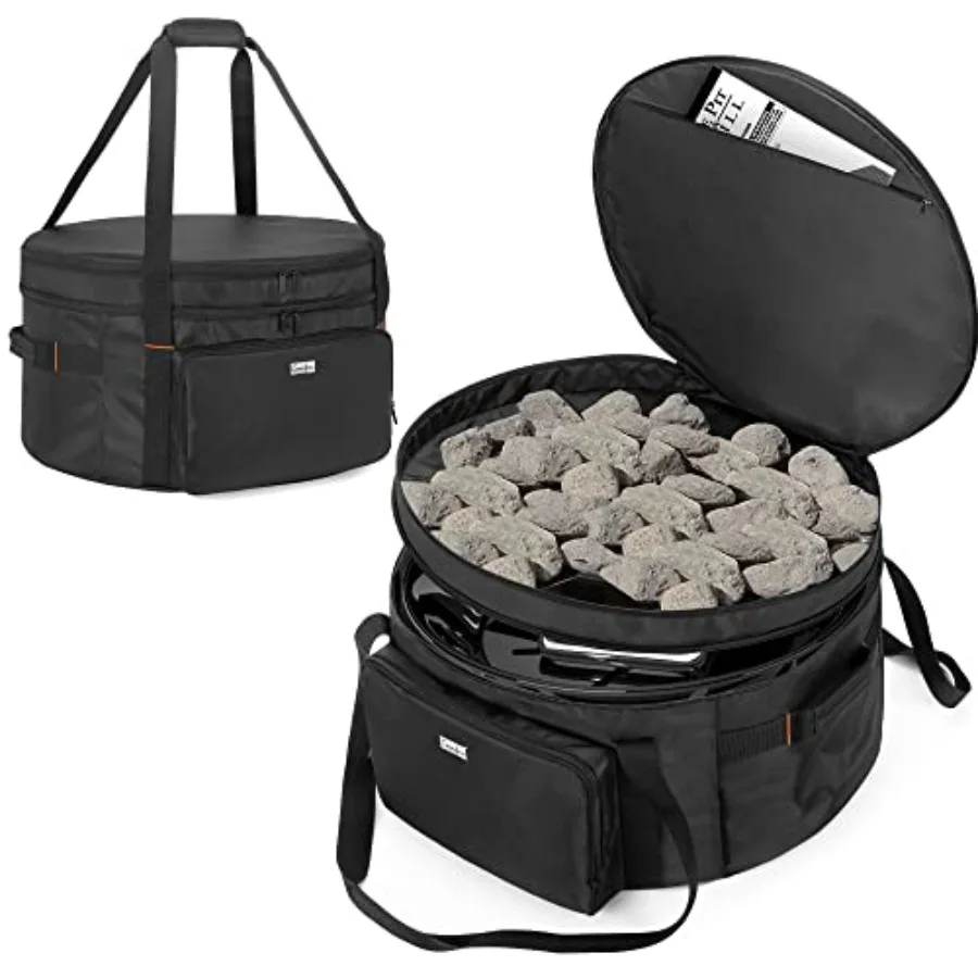 samdew Outdoor - 21 in Fire Pit Upgrade Fire Bowl Carry Compatible with Outland Firebowl 863 864 Propane Gas Fire Pit RV Travel