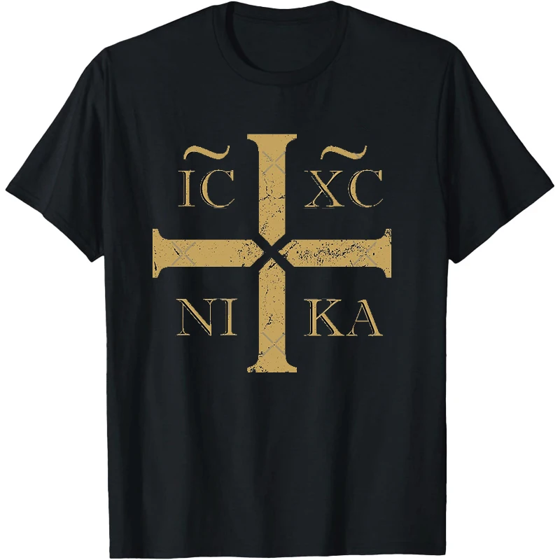 

Eastern Orthodox Church Clothes IC XC NI KA Ἰησοῦς Χριστός Shirt Christian T Shirts Christ CRISTO Jesús T Shirt Follower Tees