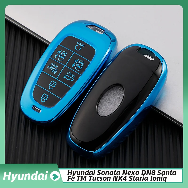 

7 buttons TPU Car Key Cover for Hyundai key case for Hyundai Santa Fe Tucson 2022 NEXO NX4 Atos Solaris Prime Key Fob Case