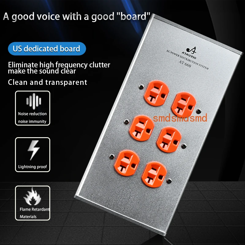 HIFI Filter Audio Noise AC Conditioner  Purifier Surge Protection with EU Outlets Power Strip