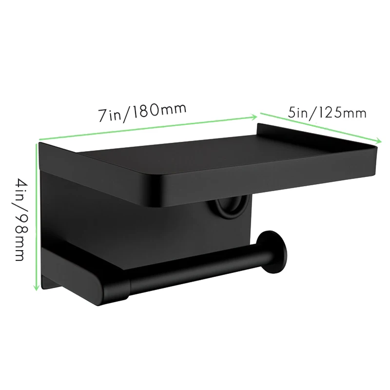 

B08B-держатель туалетной бумаги с полкой для телефона, настенная полка для туалетной бумаги из нержавеющей стали, нержавеющий держатель для рулона ванной комнаты