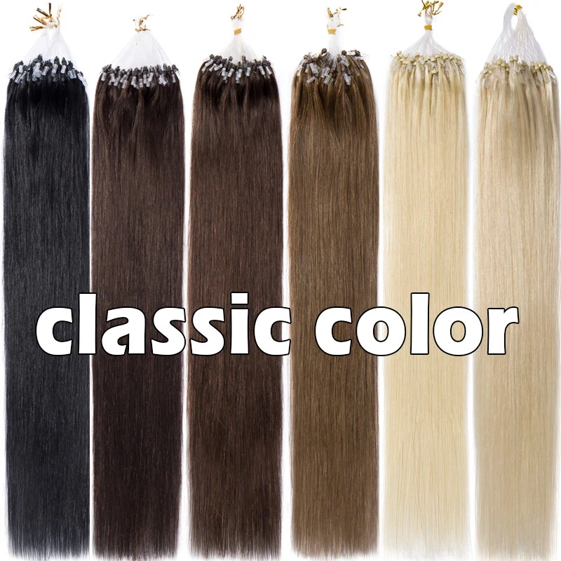 100-human-hair-micro-loop-hair-wig-16inch-straight-8-30-more-length-volume-for-fine-hair-office-professional-wholesale