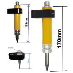 Mini Prism Pole With 5/8 x 11 thread for Optical prism and Total Station And GPS