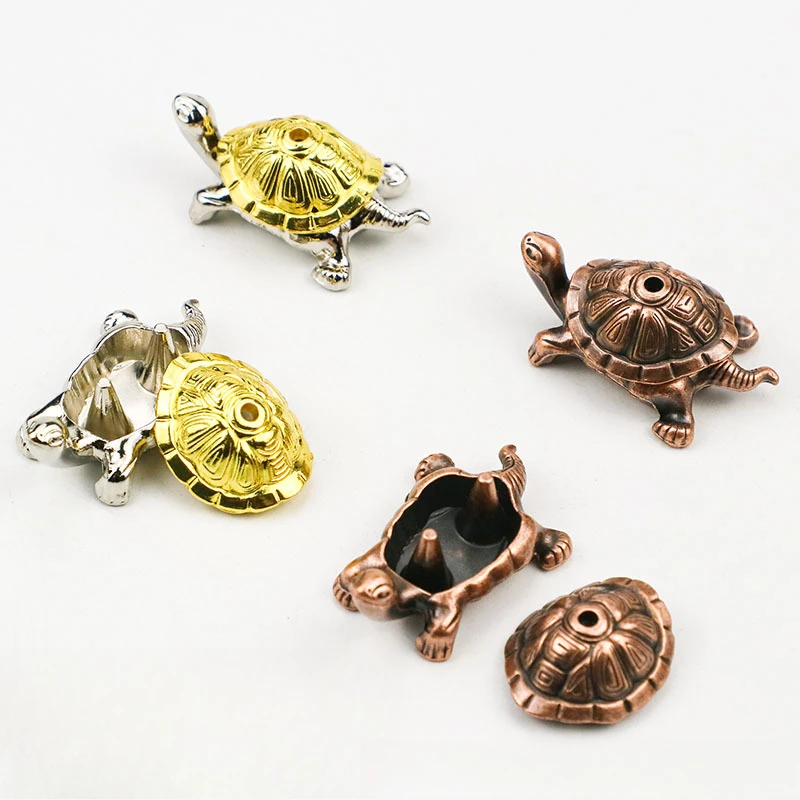 Portable Incense Burner Mini Metal Turtle Shape Incense Stick Animal Burner Accessory Home Decor Stand Incense Holder Teahouse