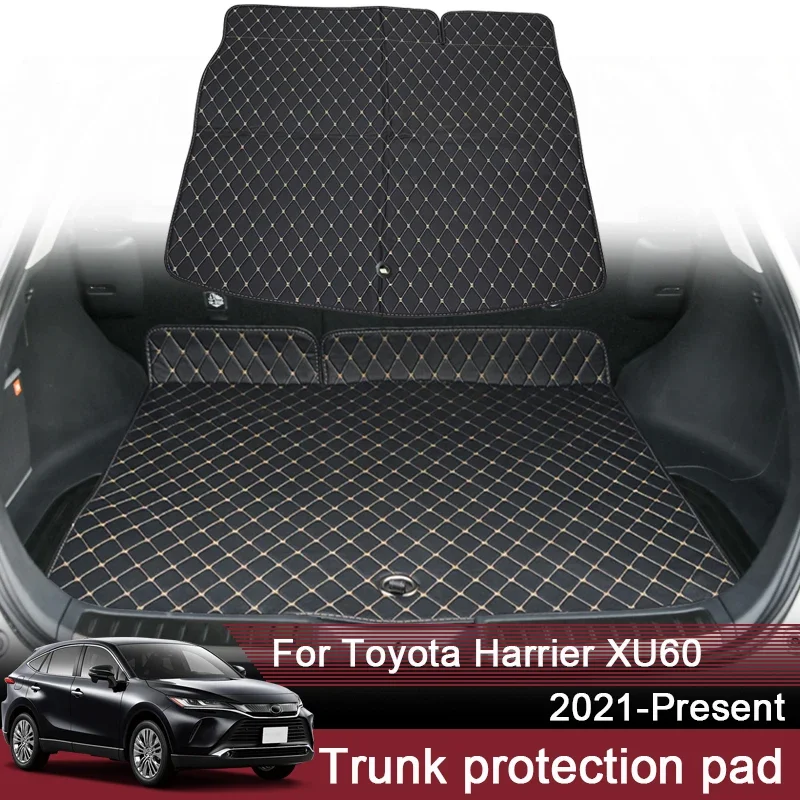 

1pc Car Styling Custom Rear Trunk Mat For Toyota Harrier XU60 2021-Present Leather Waterproof Auto Cargo Liner Pad Accessory