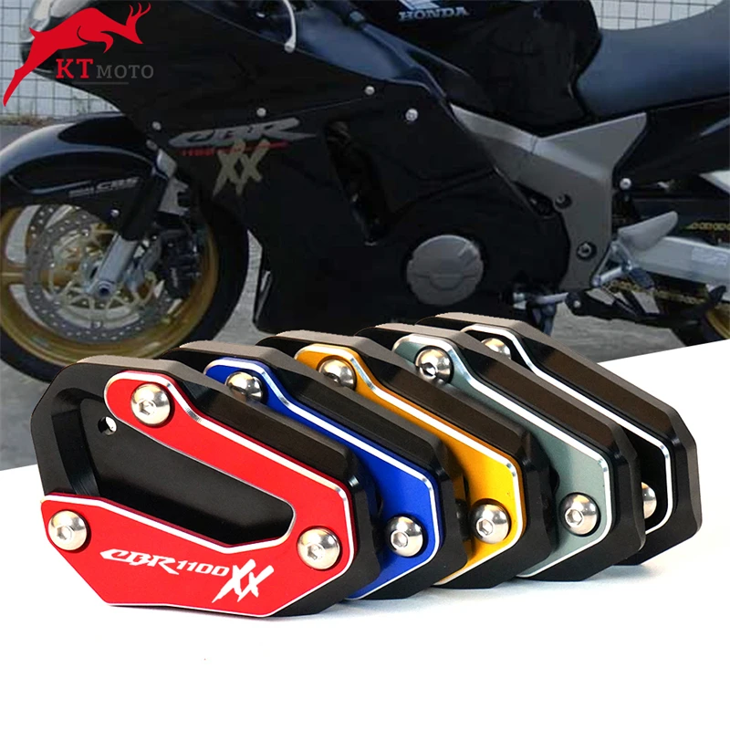 

For HONDA CBR1100XX cbr 1100 xx CBR 1100XX 1996-2008 Motorcycle CNC Kickstand Foot Side Stand Extension Pad Support Plate