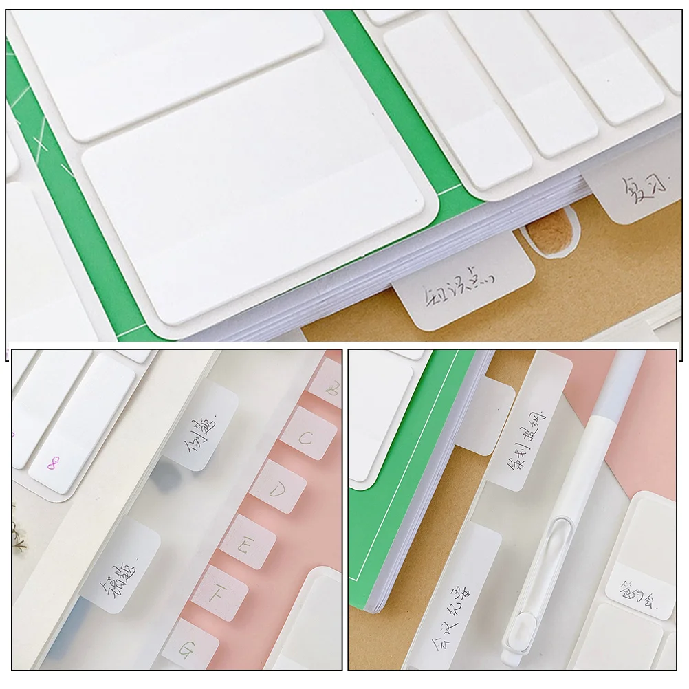 280 Pcs Labels Index Sticker Aesthetic Book Tabs Reading Strips Markers Small Sticky White Portable