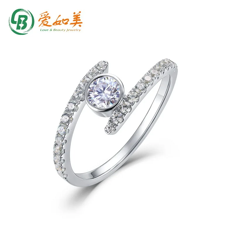 

18K Gold PT950 Platinum Silver Plated 7-layer Gold Moissanite Ring with Full Set Super Sparkling Finger Ring Wedding Ring