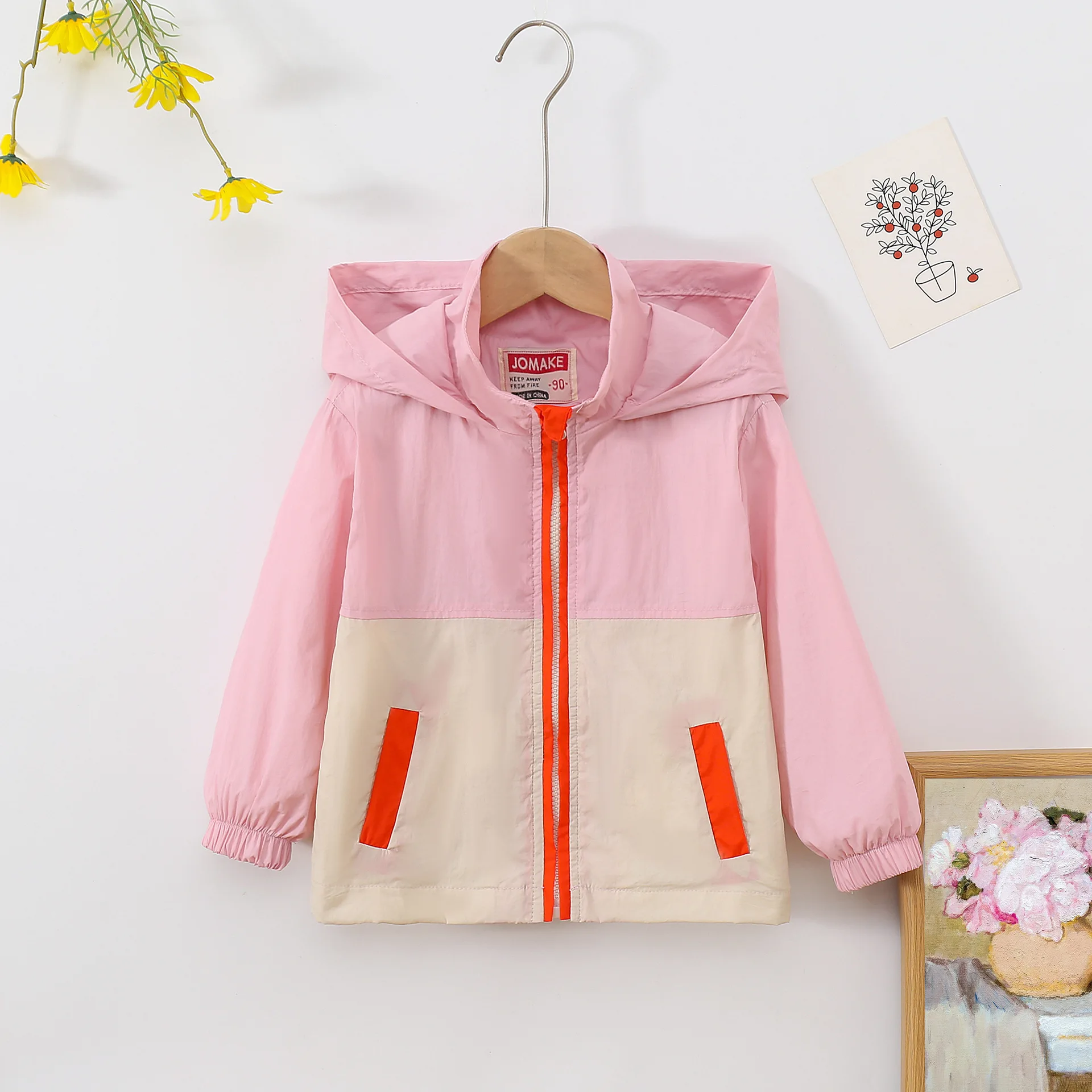 سترات خفيفة للربيع والصيف للأولاد والبنات، بغطاء للرأس من عمر 1 إلى 9 سنوات، كاجوال، أنيقة وبسيطة للأطفال متعددة الاستخدامات