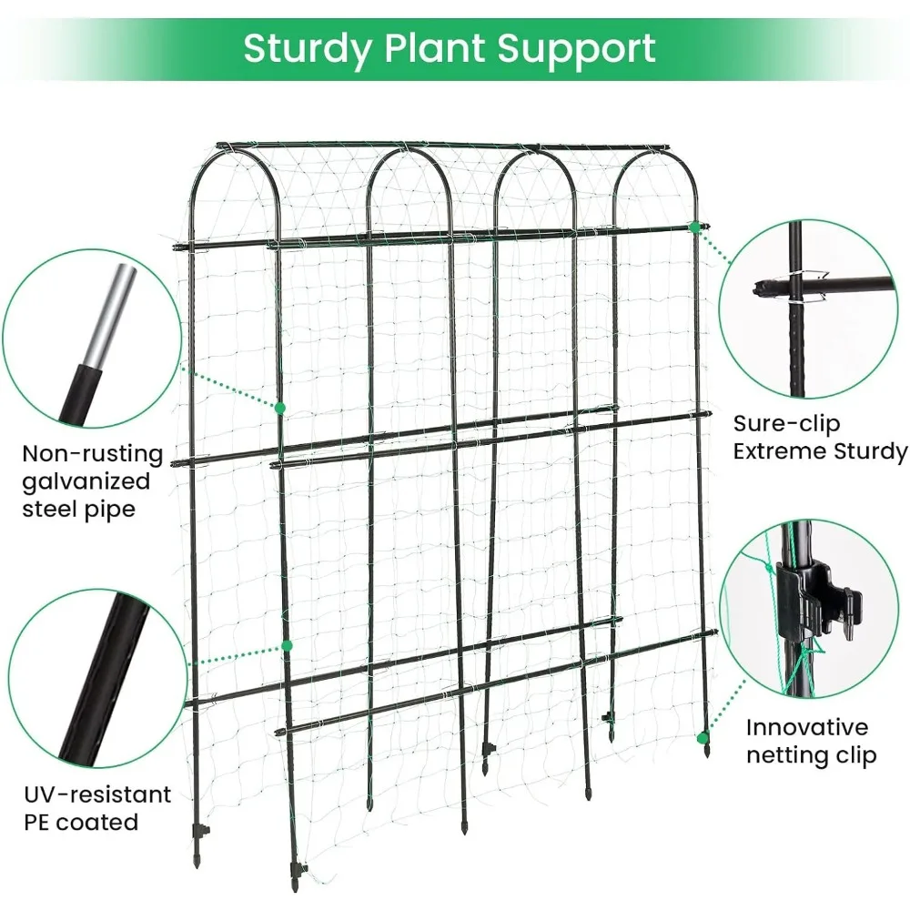 Imagem -04 - Nylon Wire Mesh Garden Fence Rede Incluída Equipamento Agrícola Jardinagem Leve Preto Material de Construção Casa