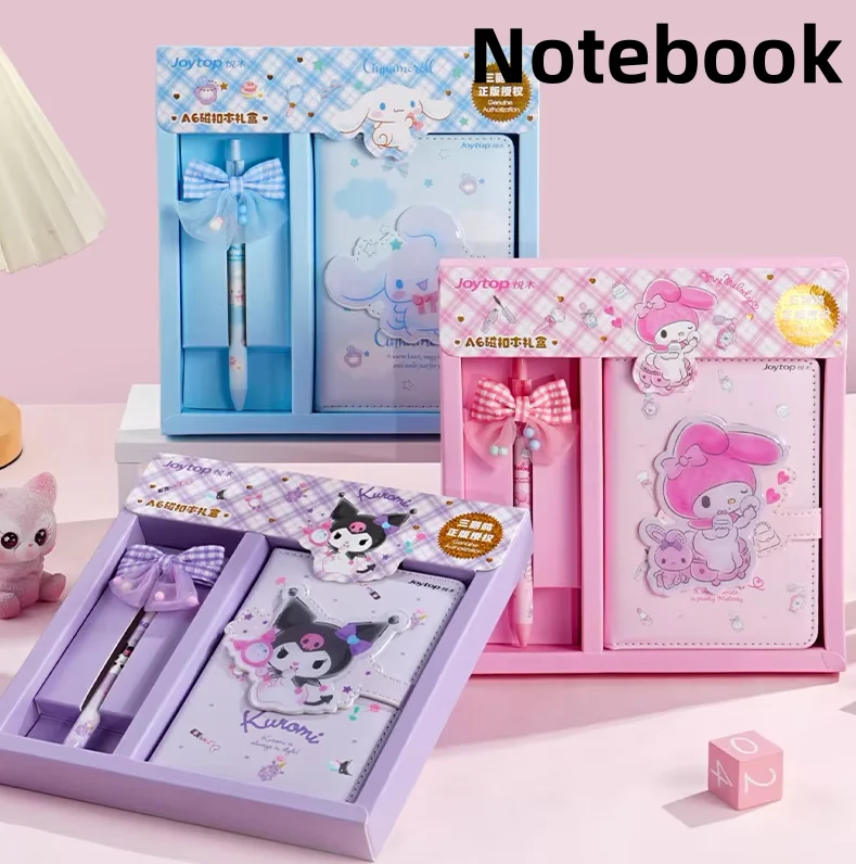 3 pcs/lot Sanrio Kuromi Melody Cinnamoroll Notebook Set Cute Note Book Diary Planner Korean Stationery Office School Supplies