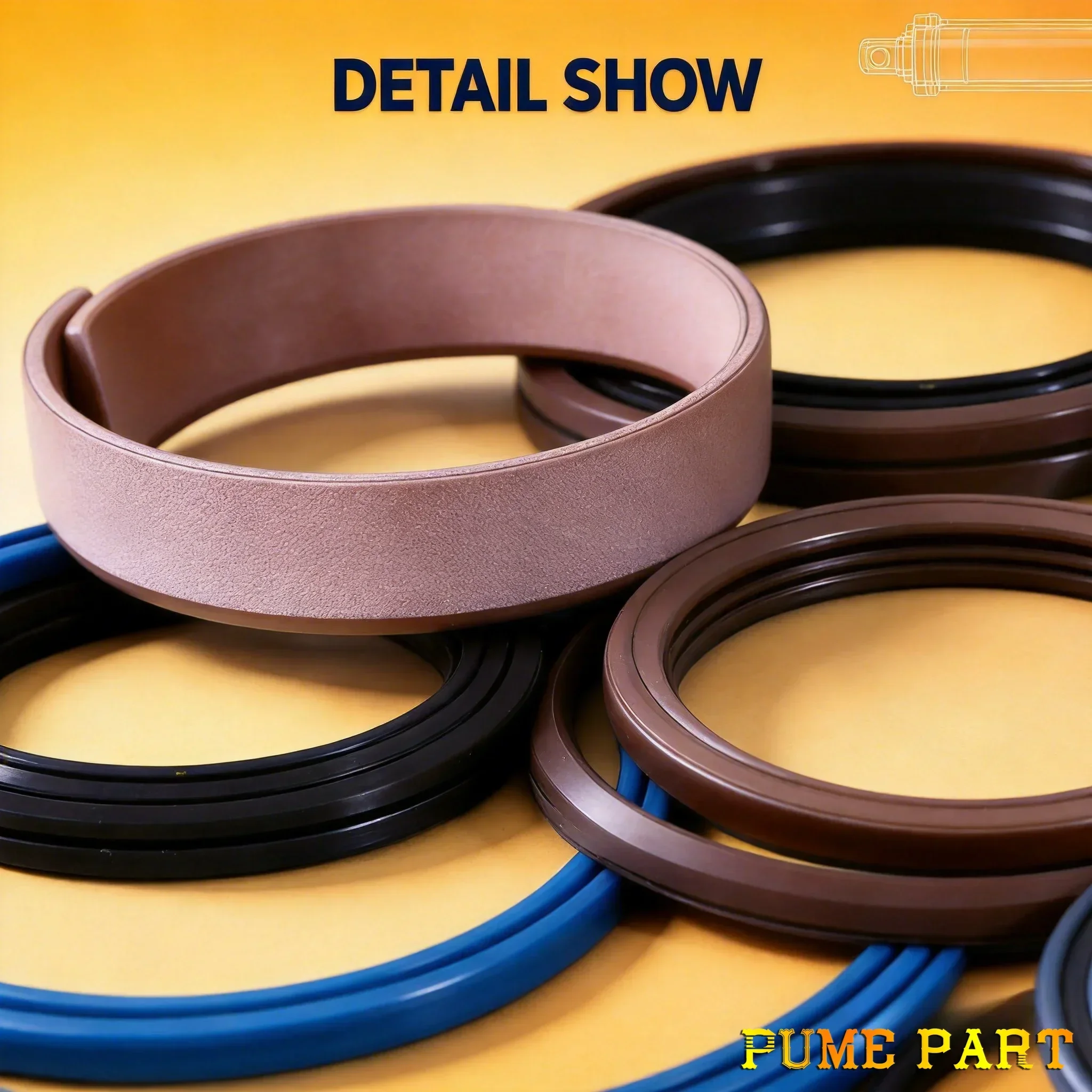For KOBELCO SK50SR Repair Seals Kit Best Service MOTOR Piston Rod Repair kit Nitrile NOK Washer Floating Pressure Set Gasket