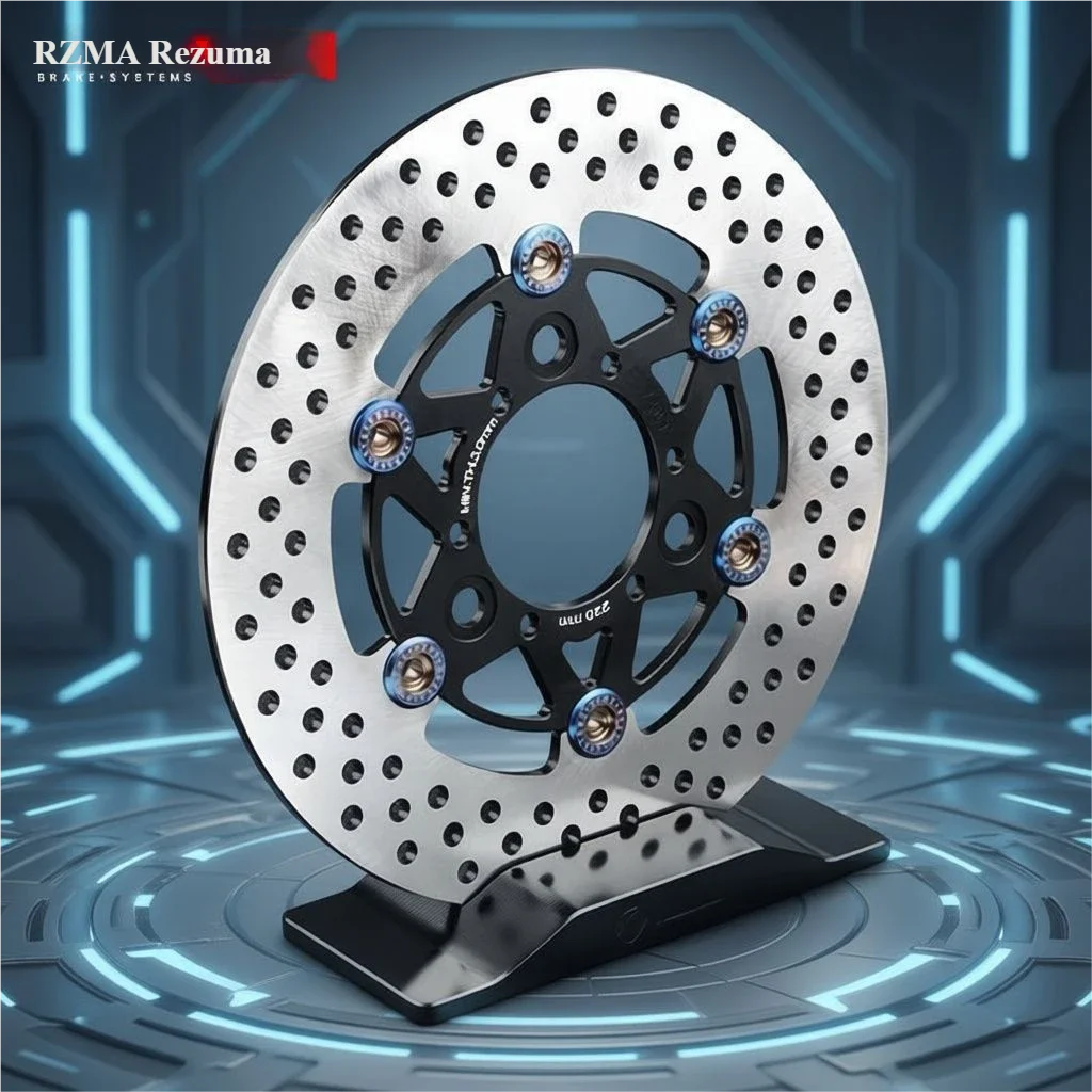 

220 Floating Aluminum Motorcycle Brake Rotor with 7.0 Bolt Hole Spacing and Ventilated Braking Disc