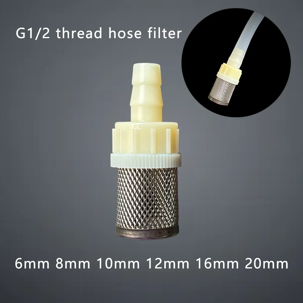 1 Set Hose Stainless Steel Filter 6mm 8mm 10mm 12mm 16mm 20mm for Fish Tank Aquarium Garden
