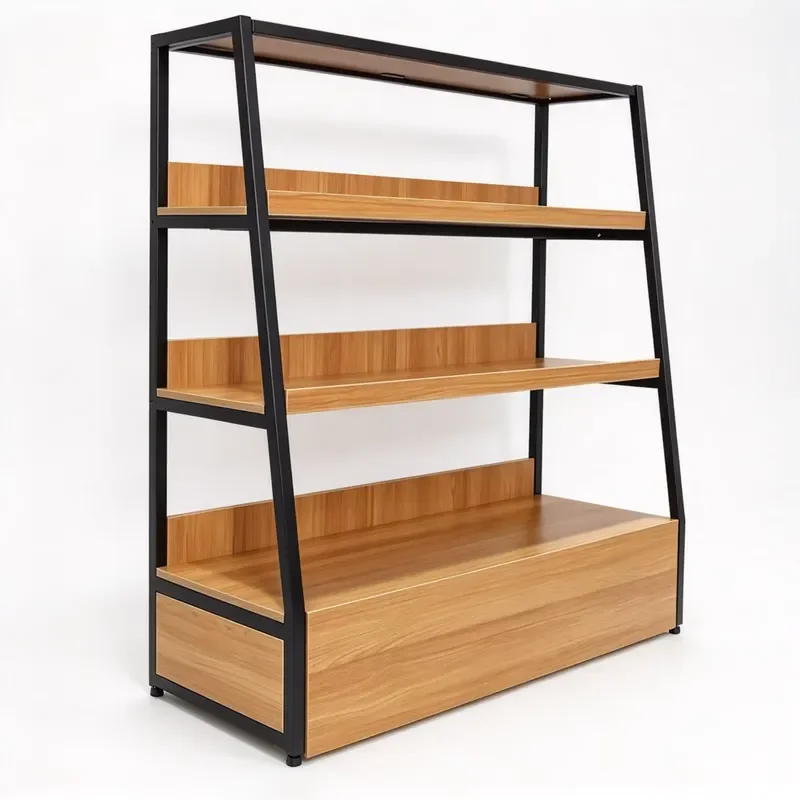 Small store food display rack, standard bread candy snack display rack 1200mm high, lightweight shelf