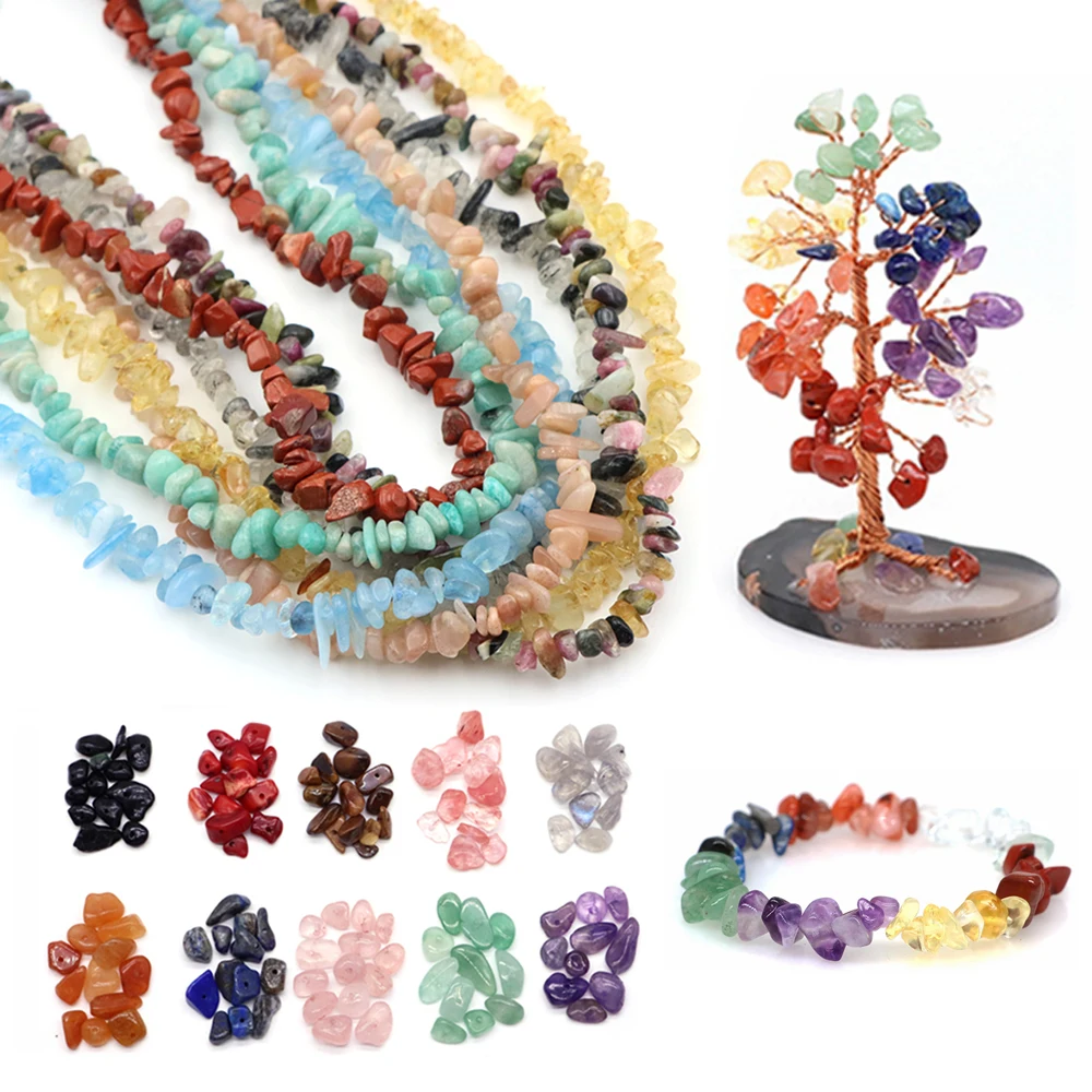 

3-8mm Natural Stone Irregular Freeform Gravel Beads Crystal Garnet Loose Gems DIY Bracelet Jewelry Crafts Necklace Accessories