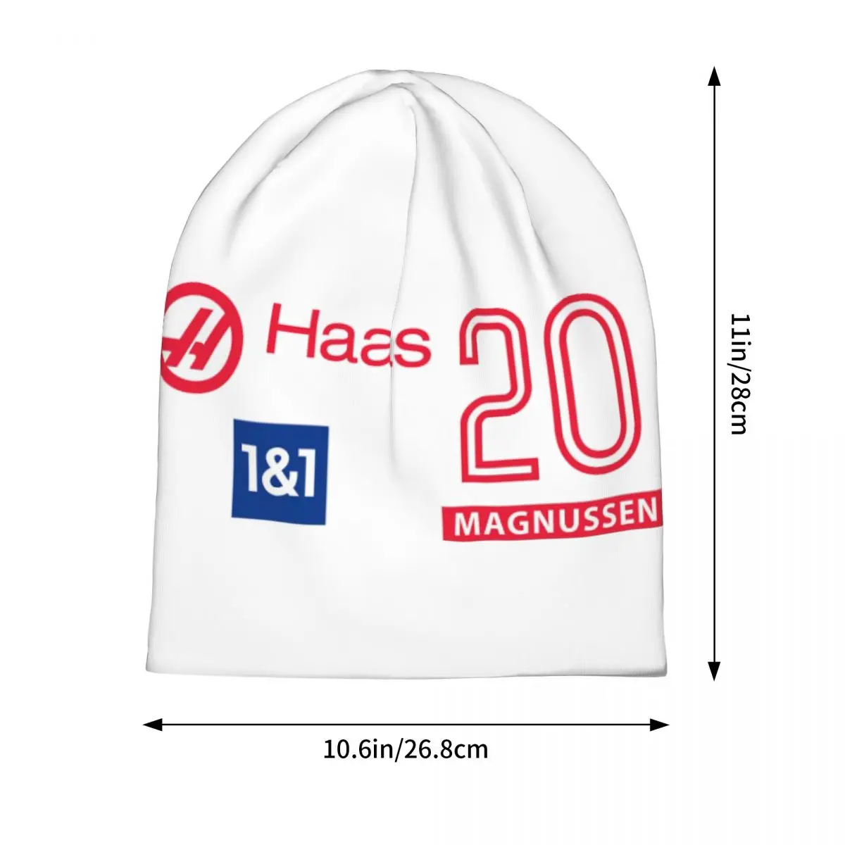 Haas F1 Kevin Magnussen Warm Knitted Cap Fashion Bonnet Hat Autumn Winter Outdoor Beanies Hats for Men Women Adult