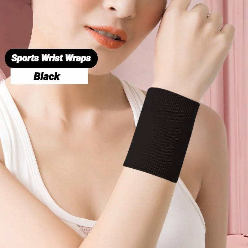 6 قطعة امتصاص العرق الرياضة معصمه الرطوبة فتل واقي المعصم للتنس كرة السلة الجري العصابات العصابات ماصة #5