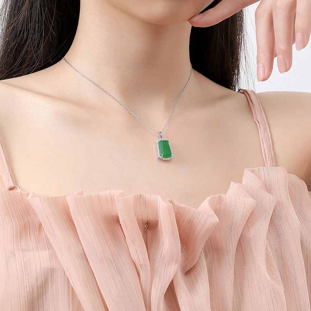 Bamboo high necklace Summer 2024 Hotan Jade pendant National style clavicle chain