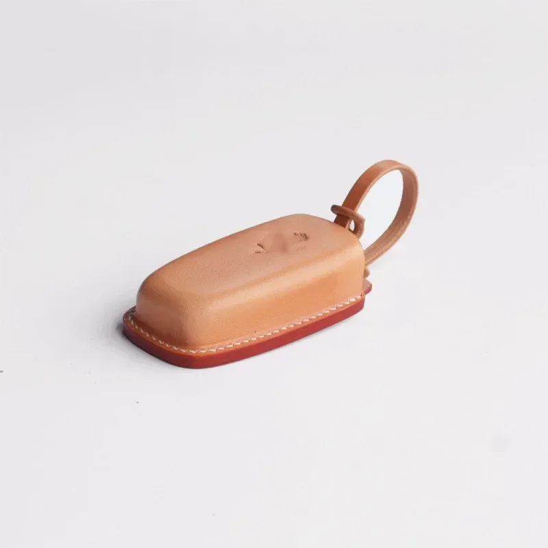 for Ferrari 488 Leather Key Bag Vegetable Tanned Leather All Handmade Minimalist Key Cover