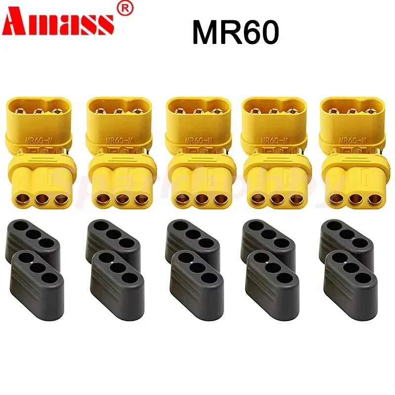 5 คู่ Amass XT90S XT90 XT60 XT60H XT30 MR30 MR60 MT30 MT60 XT60I XT60W XT60PW XT30PW ปลั๊ก T-type XT150 AS150 EC5 ปลั๊ก Connector