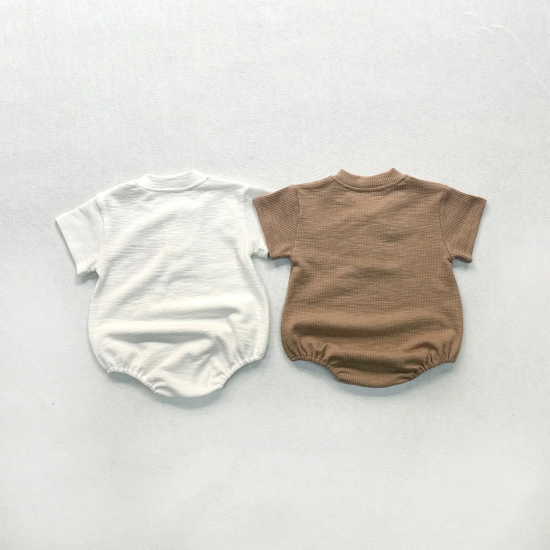 

Baby Crawling Clothes Summer Short Sleeve Cartoon Bear Letter Outfits Kids Infant Bodysuits Cotton One Piece Climbing Suit