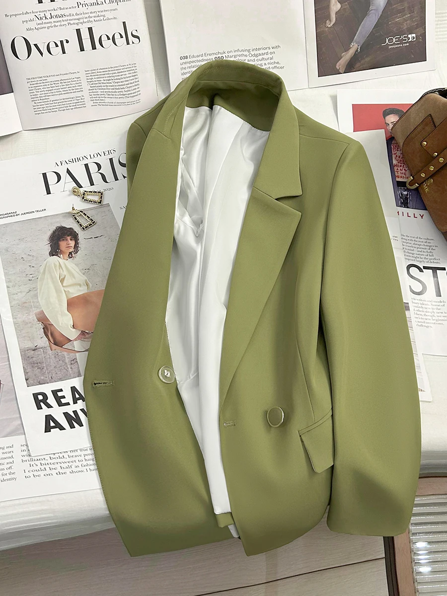 Kiesza lyte Fashion 2024 Spring Autumn Green Blazers for Women High quality Simple Office Lady Jackets Coats Popularity