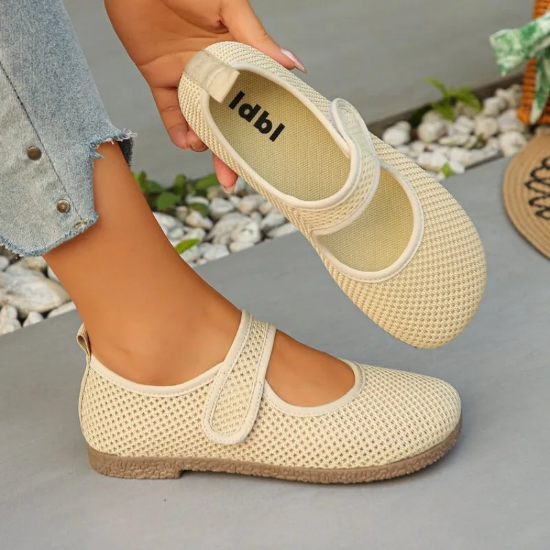 Summer Elegant Round Toe Mesh Breathable Casual Low Order Shoes 2026 Fashionable Best Selling New Comfortable Women's Shoes