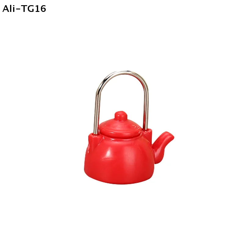 【TG16】1 Set 2026 New  1:12 Dollhouse Miniature Soup Pot Spoon Pan Kettle Cookware Kit Model Toy for Kids Dollhouse Accessories