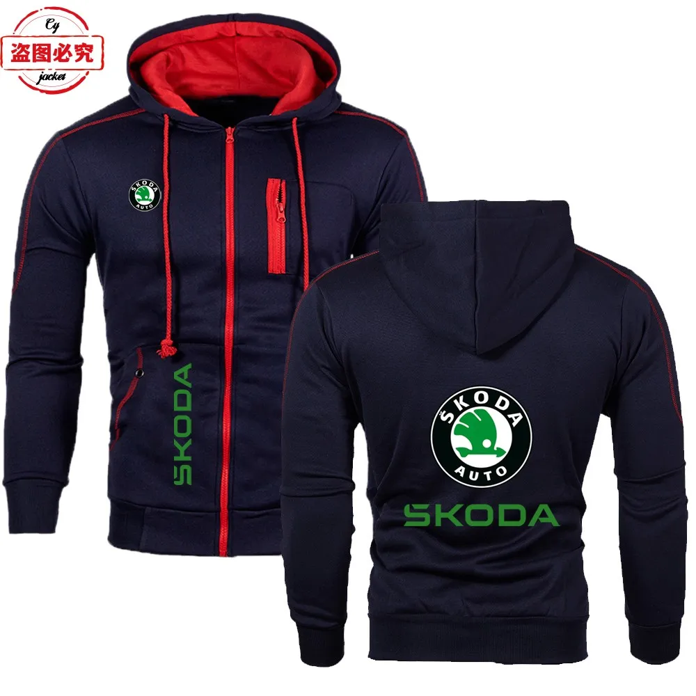 WRC rally Skoda racing car logo jacket racing suit men's top casual sweater skoda car logo jacket