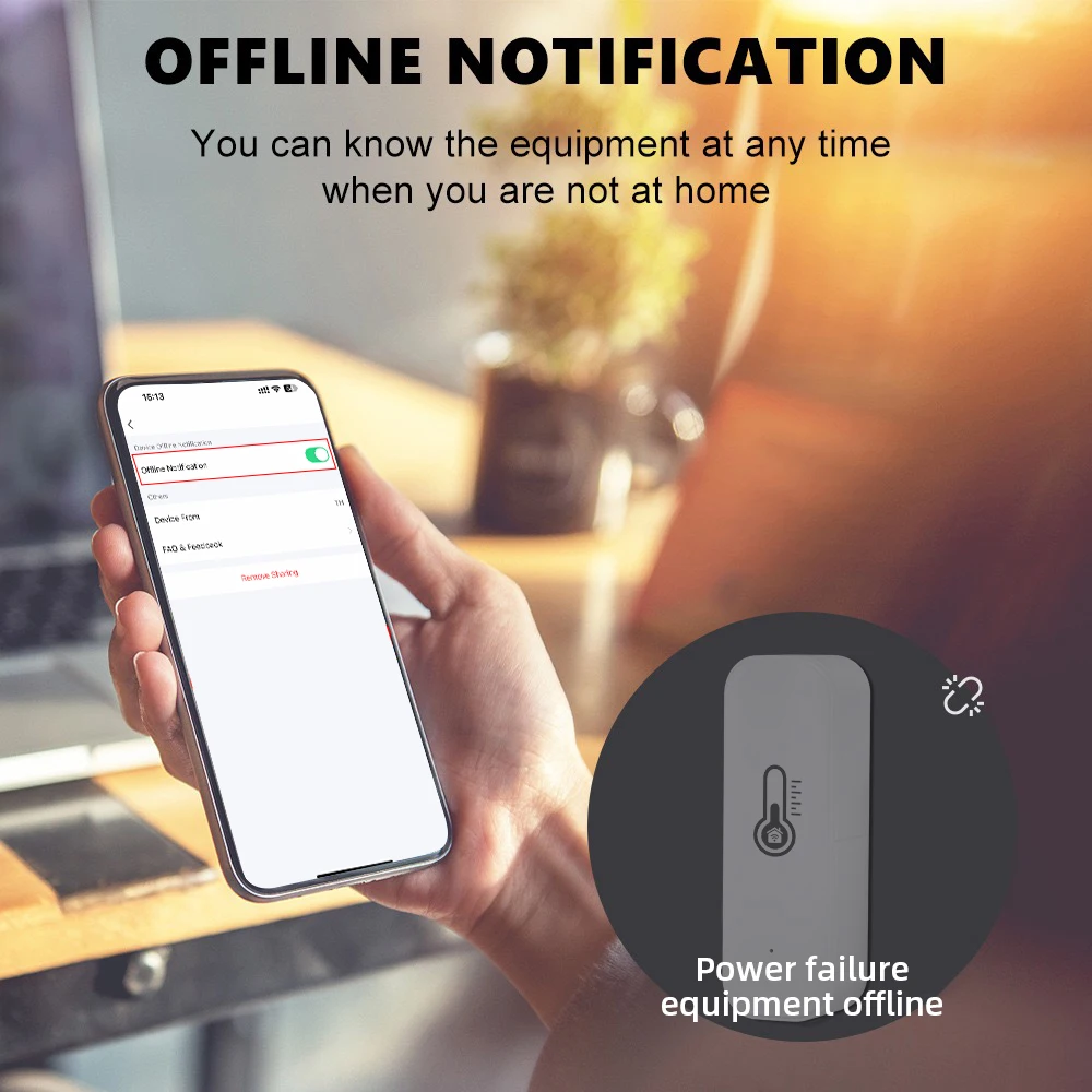 1~10PCS Tuya WiFi Temperature and Humidity Sensor Remote Monitor For Smart Home Work with Alexa Google Assistant