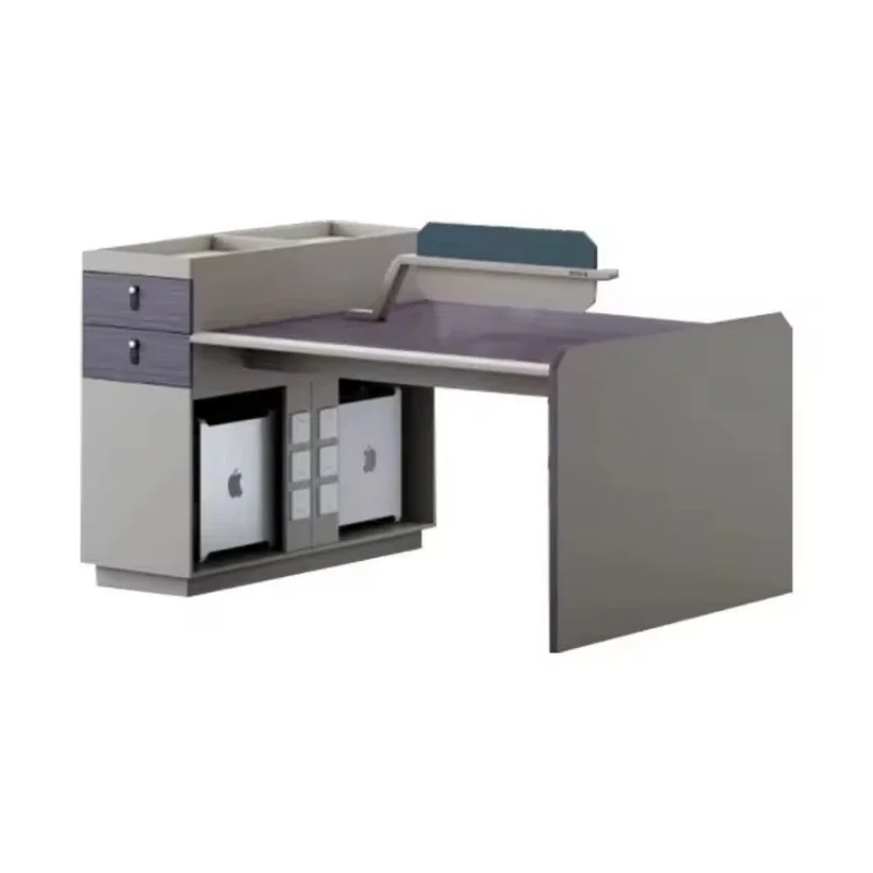 Staff Office Desk and Chair Combination Double Four Six Seat Card Seat Work Station Desk Simple Modern Computer Desk