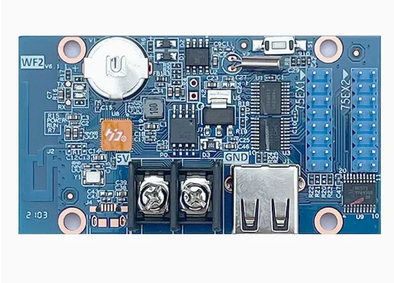 

Huidu HD-WF1 Полноцветный RGB HUB75LED Digital Signage WiFi USB-порт Контроллер карты управления Светодиодный экран Пиксельная анимация