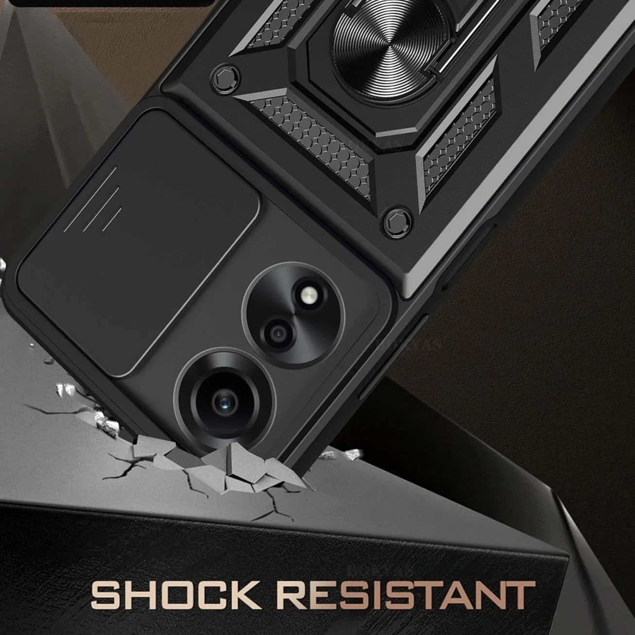 Military Armor Case For OPPO A60 A79 A80 5G A40 A40M A3 Pro Cover Lens Protection Ring Stand Holder Coque Fundas