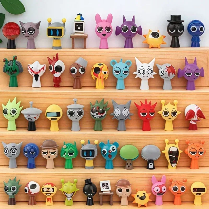 hot  24pcs/48pcs Sprunki Figures Mode Toys Sprunki Incredi box Anime Action Figures Sprunki Game Cartoon