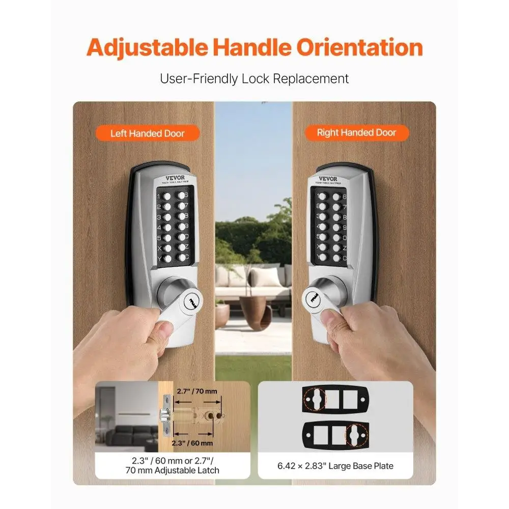 Mechanical Keyless Entry Door Lock 14 Key Security Lock for home Easy Installation Durable Access Control System
