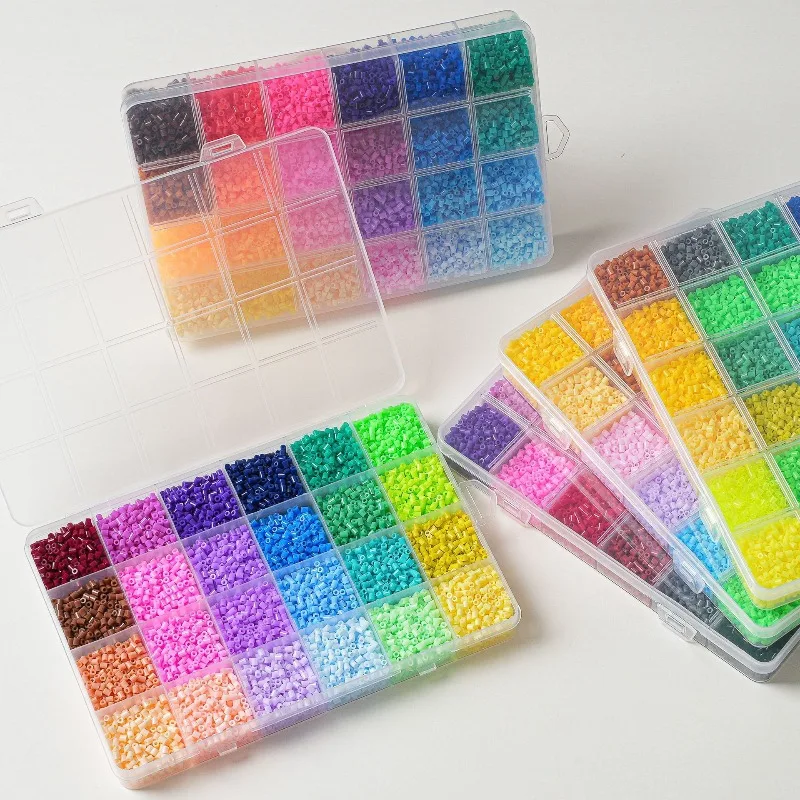 Cuentas Perler de 2.6mm, 24 Colores, Cuentas Fusibles Hama para Manualidades, Regalos Hechos a Mano, Decoración del Hogar