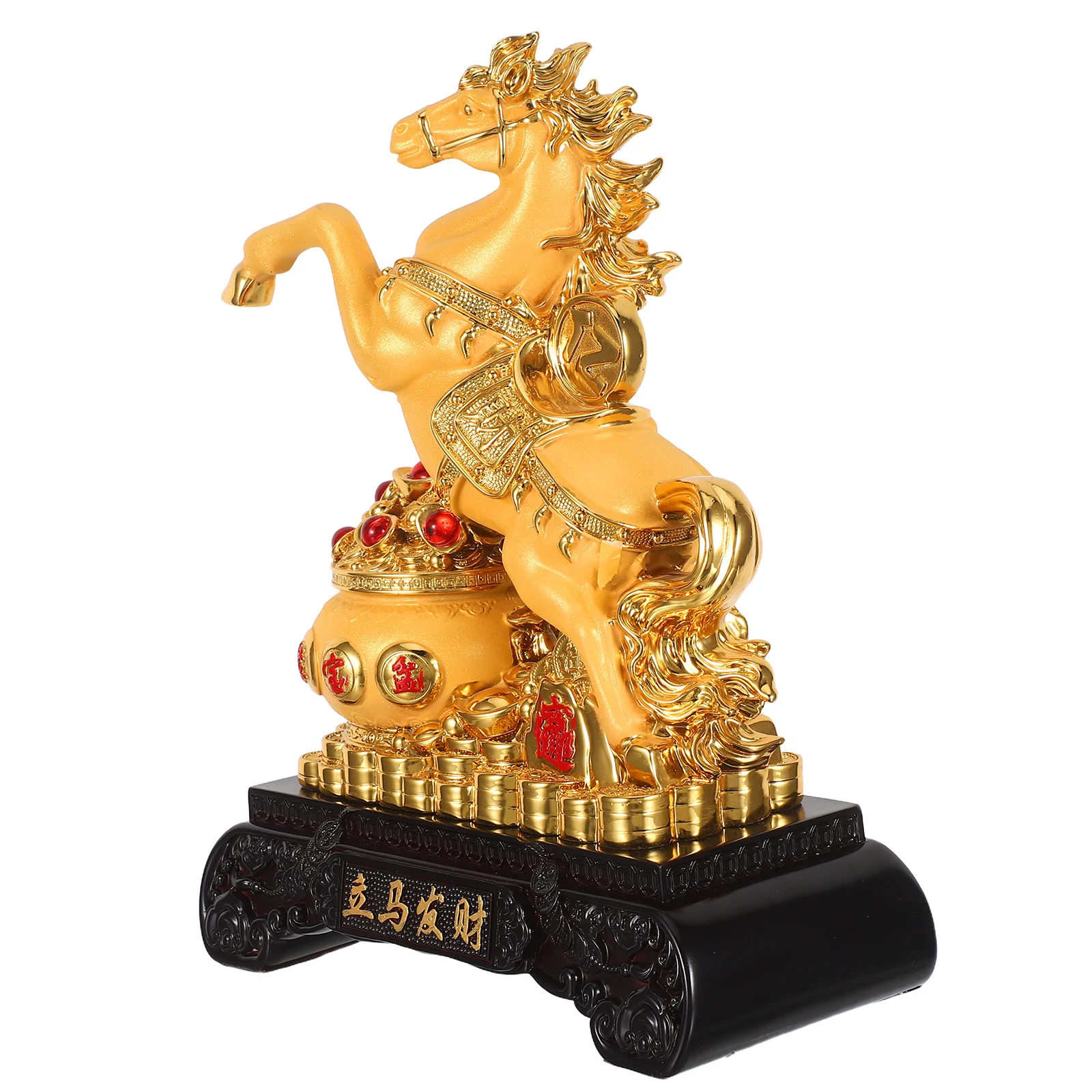 

Chinese Year of The Horse Resin Standing Statue Feng Shui Decorative Living Room Ornaments Attract Wealth Prosperity 2026 New