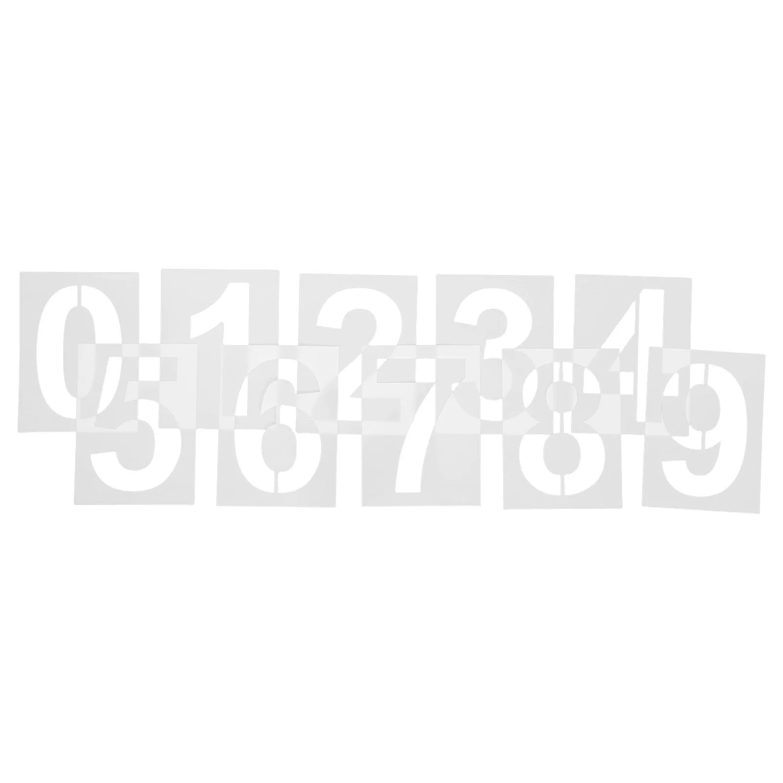 

10pcs Large Painting Stencils Graffiti Wall Templates DIY Reusable Number Kits Durable Easy Clean Storage Handicraft