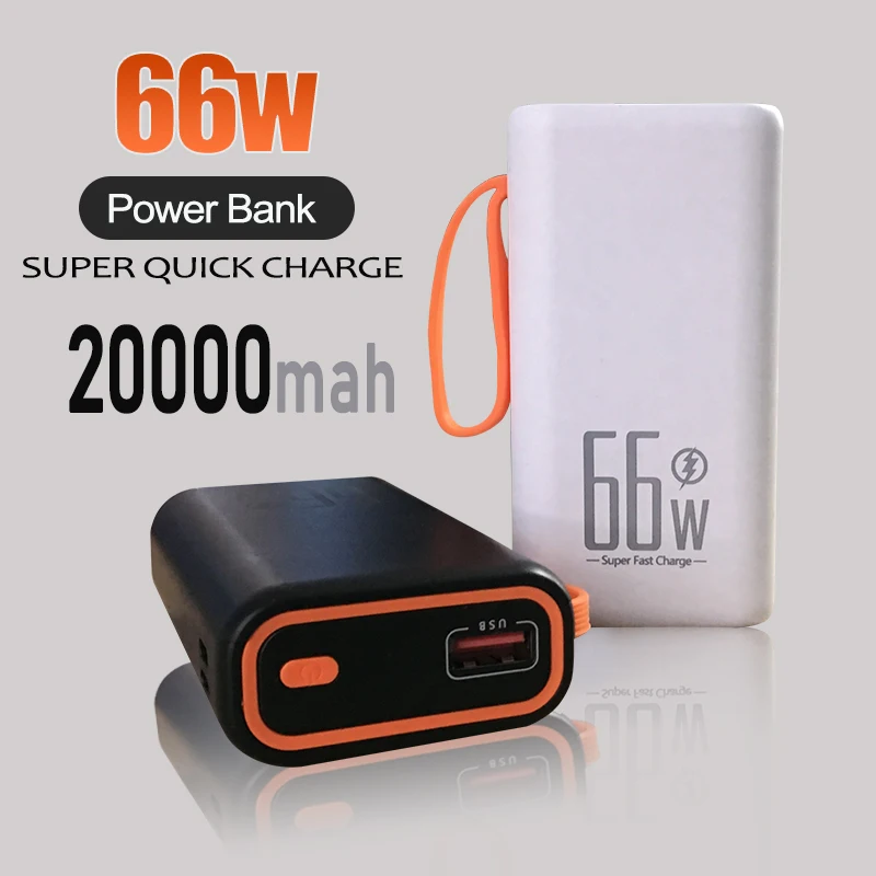 66W Power Bank 20000mAh Mini Super Fast Charging PD 20W Portable External Battery Powerbank  for Phone Laptop Tablet Mac